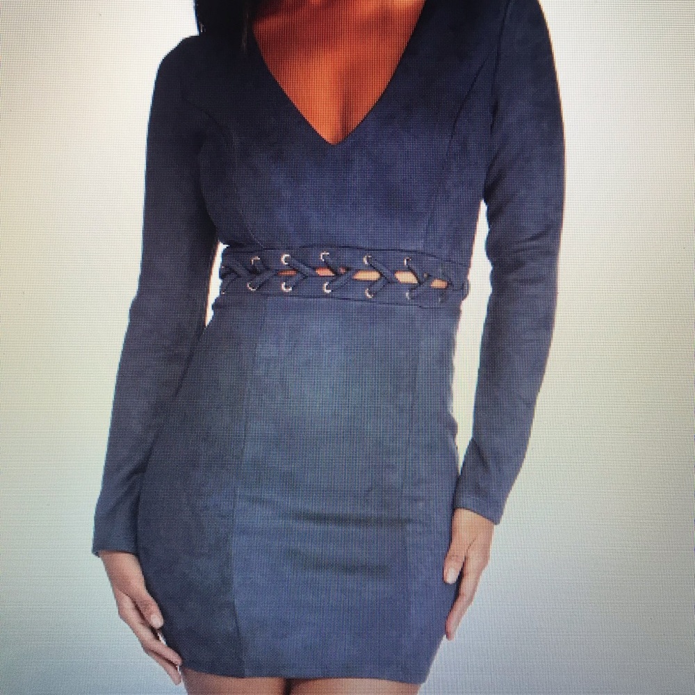 NWT Navy Blue velvet dress